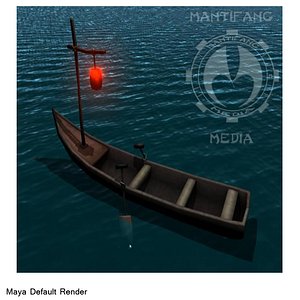 small canoe 3d model