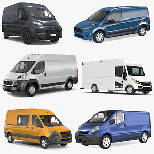 3D model Small Duty Cargo Vans Collection 3