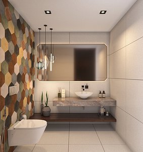 Powder Bathroom 3D model