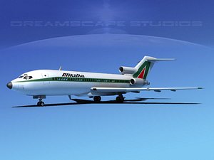 airline boeing 727 727-100 3d 3ds