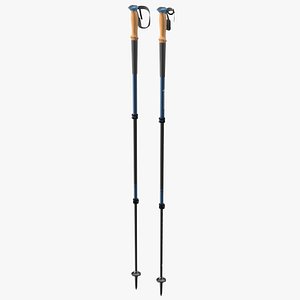 3D model Blue Black Diamond Carbon Trekking-Poles