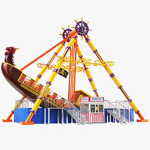 3D Detailed Pirate Ship Ride