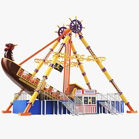 Detailed Pirate Ship Ride