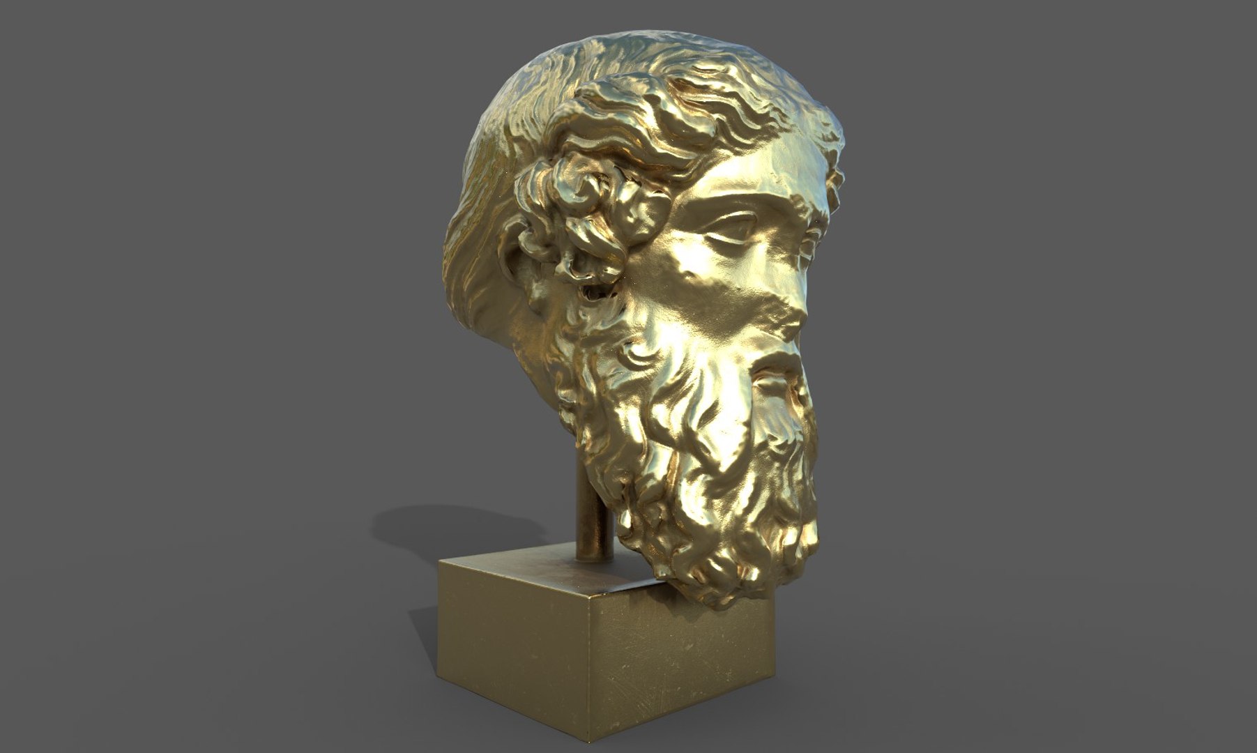 3D Head Of Dionysus Model - TurboSquid 1823097