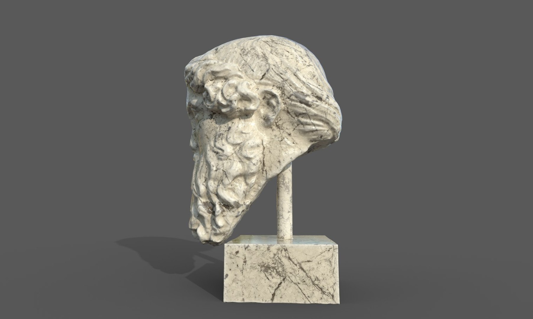 3D Head Of Dionysus Model - TurboSquid 1823097