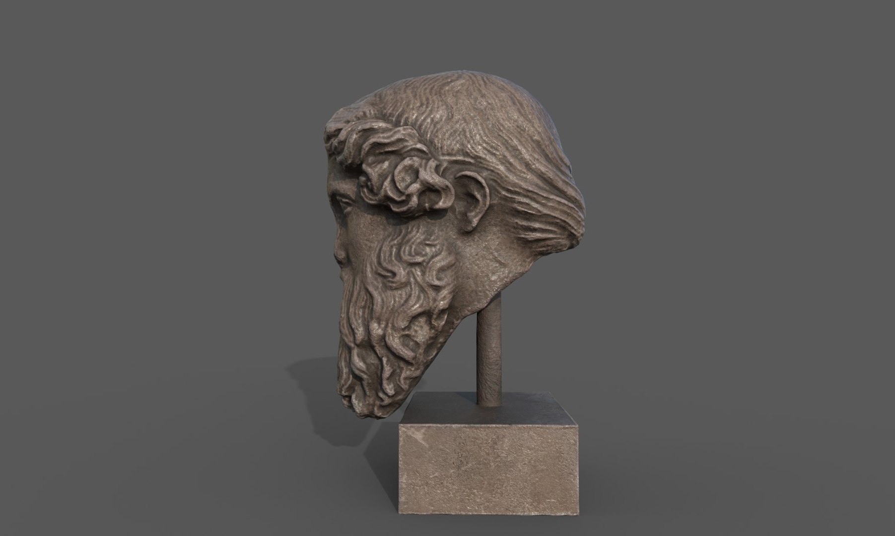 3D Head Of Dionysus Model - TurboSquid 1823097