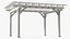 Pérgola de madera pintada de blanco