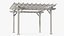 Pérgola de madera pintada de blanco