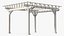 Pérgola de madera pintada de blanco