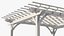 Pérgola de madera pintada de blanco