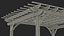 Pérgola de madera pintada de blanco