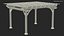 Pérgola de madera pintada de blanco