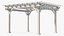 Pérgola de madera pintada de blanco
