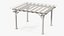 Pérgola de madera pintada de blanco