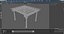 Pérgola de madera pintada de blanco