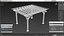 Pérgola de madera pintada de blanco