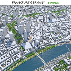 3D Frankfurt Downtown Germany