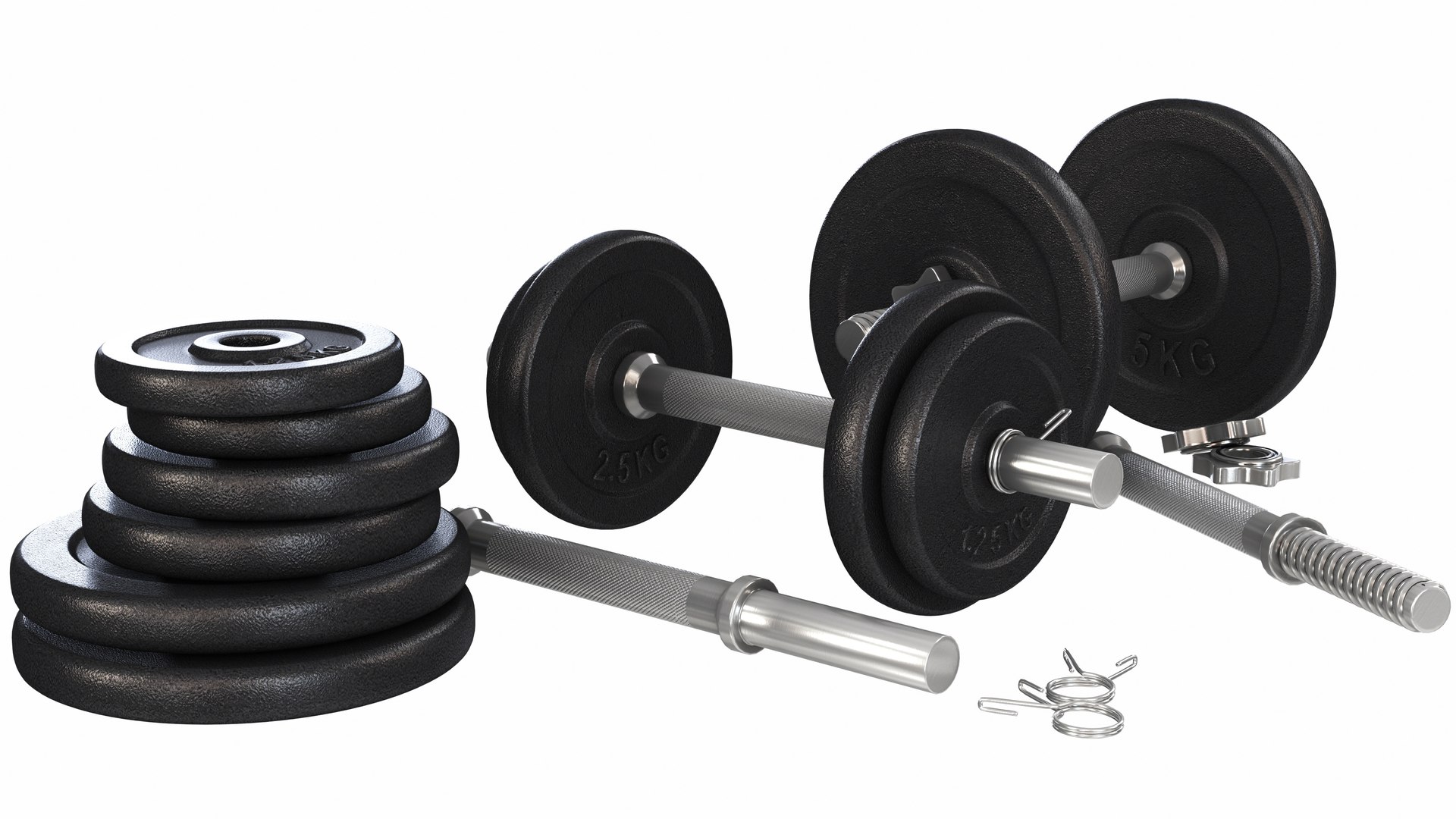 Gym Dumbell Bars Collection 3d Model - Turbosquid 1828001