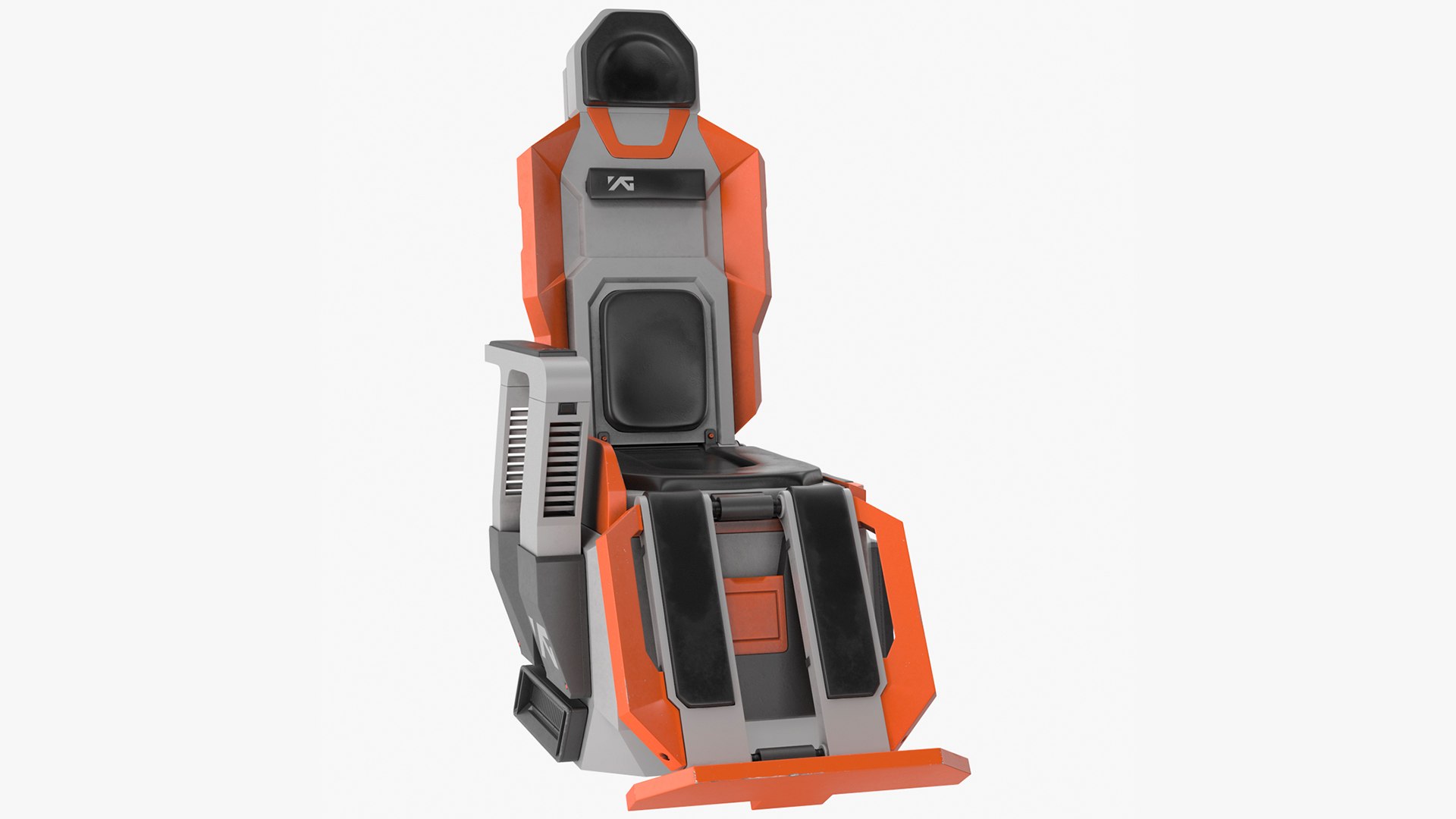 Futuristic Pilot Seat 3D model preview