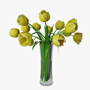 3D tulips vase