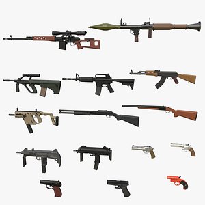Low-Poly Weapons Pack model