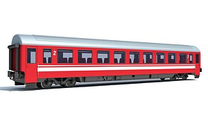 3D model train passenger car