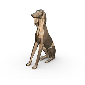 saluki dog 3D model