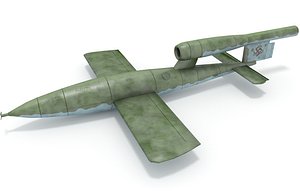 3d model ww2 german v1 bomb