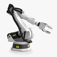 Cinema 4D Rigged Industrial Robotic arm
