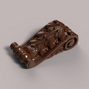 carved corbel cnc 3D