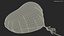 Ballon en aluminium en forme de coeur argent