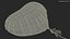 Ballon en aluminium en forme de coeur argent