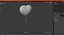 Ballon en aluminium en forme de coeur argent