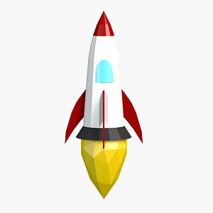 cartoon rocket toon 3D
