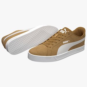 Puma Smash 3 Vulc Brown Suede Sneakers 3D model