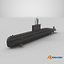 3D Jang Bogo-Class Military Submarine Vessel model