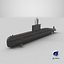 3D Jang Bogo-Class Military Submarine Vessel model