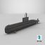 3D Jang Bogo-Class Military Submarine Vessel model