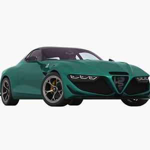 Alfa Romeo Giulia SWB Zagato 2024 Low Interior 3D model
