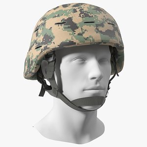Ballistic Helmet Green Camo