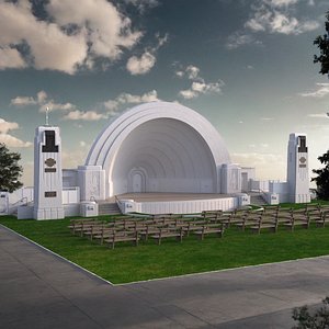 Open Air Amphitheater Structure with Seats