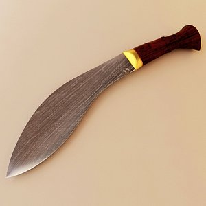 gurkha army knife khukri 3d model