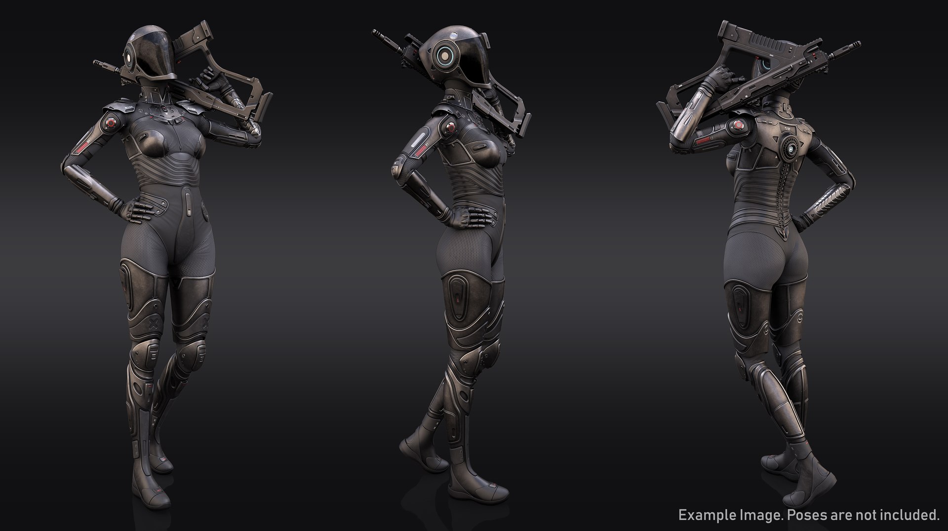 3D Female Cyborg - TurboSquid 1374952