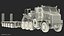 Desert Camouflage Oshkosh M1070 Truck with M1000 Semi-Trailer Dirty