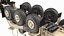 Desert Camouflage Oshkosh M1070 Truck with M1000 Semi-Trailer Dirty