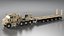 Desert Camouflage Oshkosh M1070 Truck with M1000 Semi-Trailer Dirty