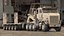 Desert Camouflage Oshkosh M1070 Truck with M1000 Semi-Trailer Dirty