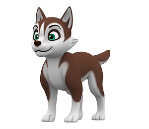 husky puppy 3D model
