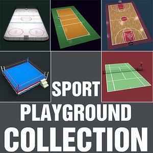 3d sport playground court