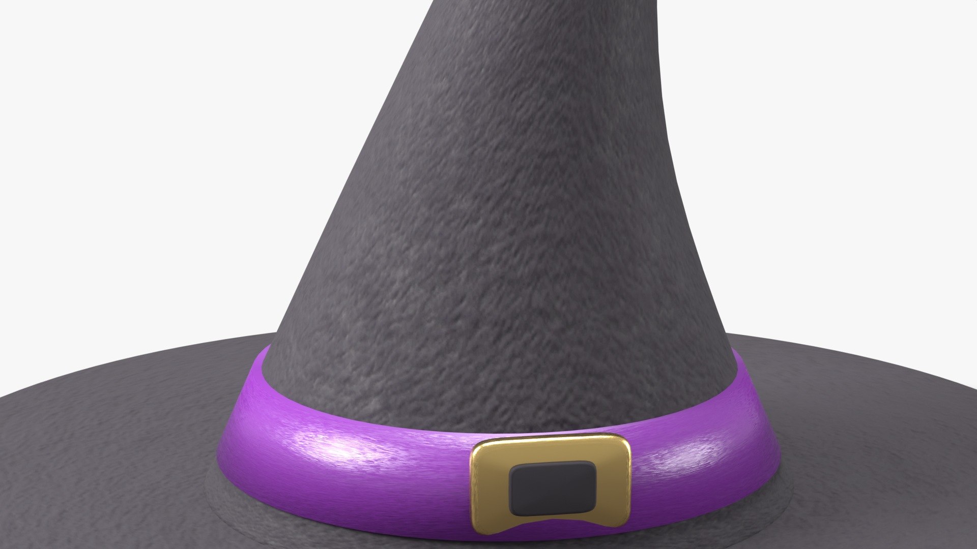 Crooked Witch Hat with Purple Band and Gold Buckle - Halloween Prop 3D model https://p.turbosquid.com/ts-thumb/82/yAeZ4p/Bg/shot5/jpg/1792284811/1920x1080/fit_q87/5d4d2cc7132ccd3c959d3252e606a96b7139d72b/shot5.jpg